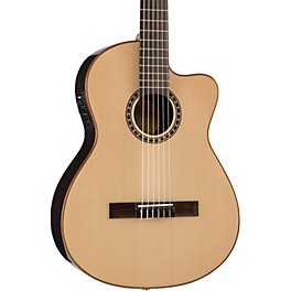 Open Box Lucero LFN200SCE Spruce/Rosewood Thinline Acoustic-Electric Classical Guitar