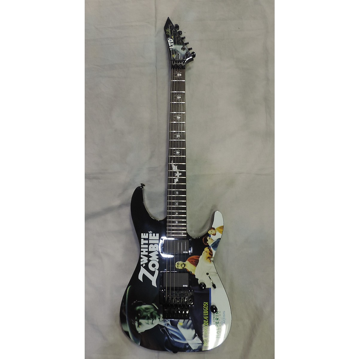 Used ESP LTD Kirk Hammett Signature White Zombie Solid Body Electric