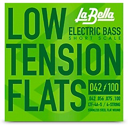 La Bella LTF-4A-S Low Tension Flexible Flats 4-String Set - Short-Scale