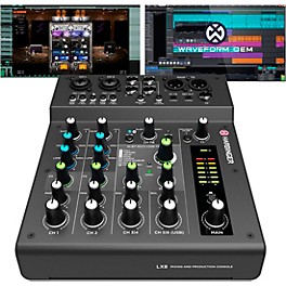 Open Box Harbinger LX8 8-Channel Analog Mixer With Bluetooth, FX and USB Audio