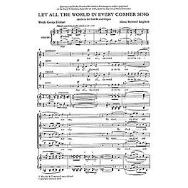 Music Sales Let All the World in Every Corner Sing SATB Composed by Kenneth Leighton