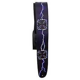 Perri's Lightning Cross Printed Leather Guitar Strap