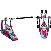 Limited-Edition 50th Anniversary Iron Cobra Power Glide Coral Swirl Double Pedal