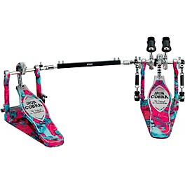 TAMA Limited-Edition 50th Anniversary Iron Cobra Power Glide Coral Swirl Double Pedal