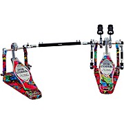 Limited-Edition 50th Anniversary Iron Cobra Power Glide Psychedelic Rainbow Double Pedal