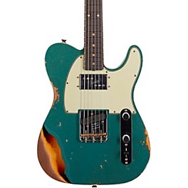 Fender Custom Shop Limited Edition Cunife Tele Custom Heavy Relic Electric Guitar Aged Sherwood Green Metallic over 3-Colo...