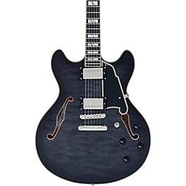 Blemished D'Angelico Limited-Edition Excel DC XT Semi-Hollow Electric Guitar With Stopar Tailpiece Level 2 Charcoal Burst ...
