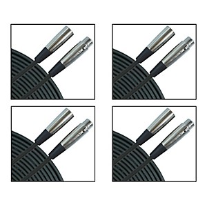Musician's Gear Lo-Z XLR Microphone Cable 4-Pack 15 ft. 