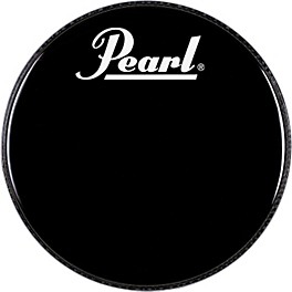 Open Box Pearl Logo Front Bass Drumhead Level 1 Black 24 in.