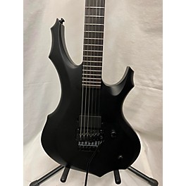 Used ESP Ltd F Black Metal Solid Body Electric Guitar