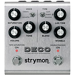 Strymon Deco V2 Tape Saturation & Doubletracker Delay Effects Pedal Silver