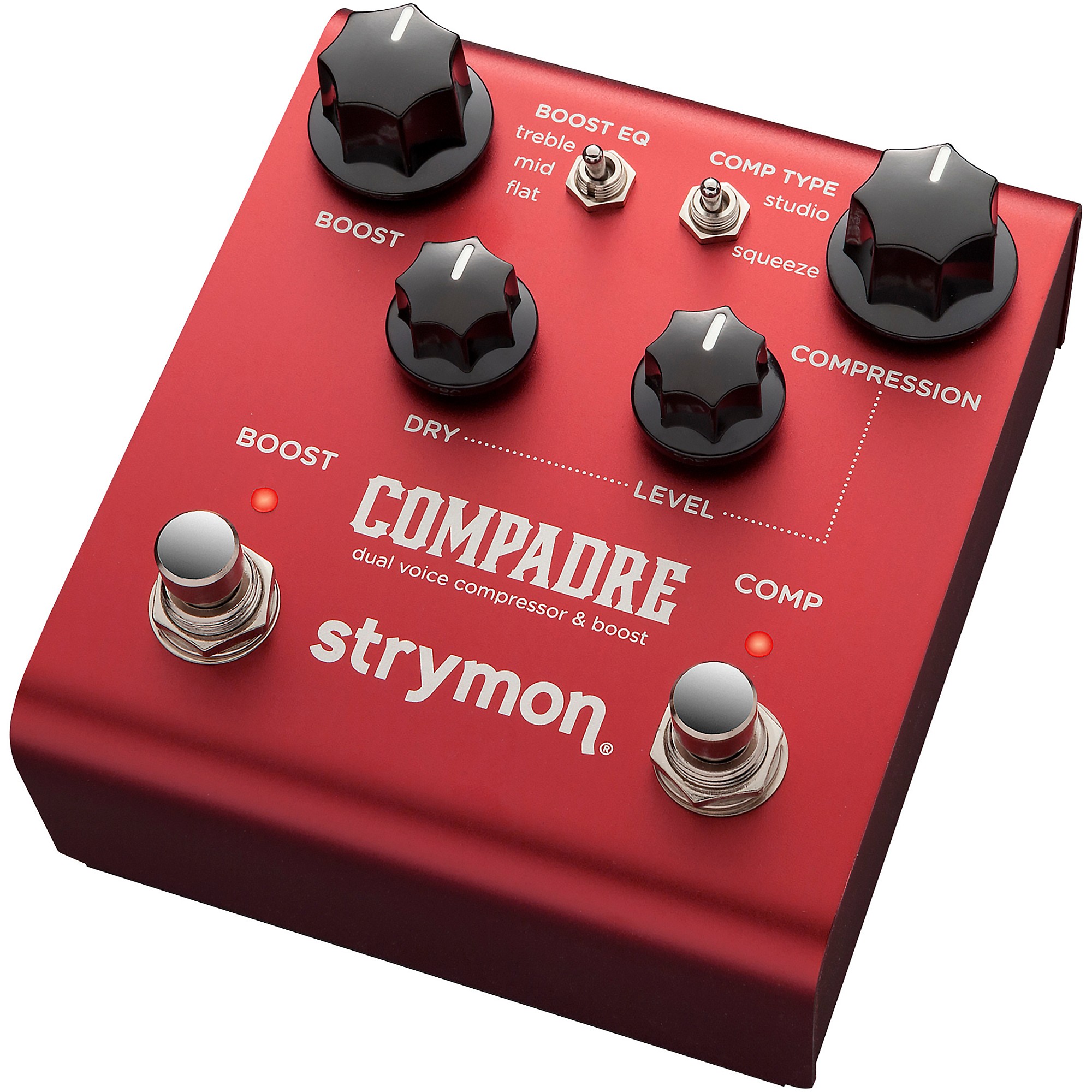 Strymon Compadre Dual Voice Compressor & Boost Effects Pedal Red