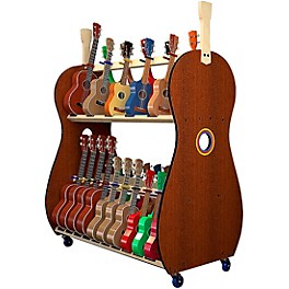 A&S Crafted Products The Band Room Mobile Ukulele Storage Rack for Classrooms