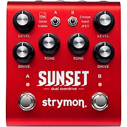 Strymon Sunset Dual Overdrive Effects Pedal Red
