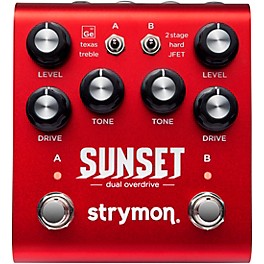 Strymon Sunset Dual Overdrive Effects Pedal Red