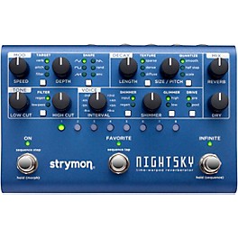 Strymon NightSky Time-Warped Reverberator Effects Pedal Blue