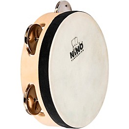 Nino Single Row Headed Wood Tambourine, Natural 8 in. Nino Single Row Headed Wood Tambourine, Natural 6 in.