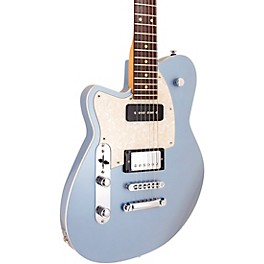 Reverend Double Agent OG Left-Handed Electric Guitar Metallic Silver Freeze