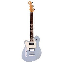 Reverend Double Agent OG Left-Handed Electric Guitar Metallic Silver Freeze