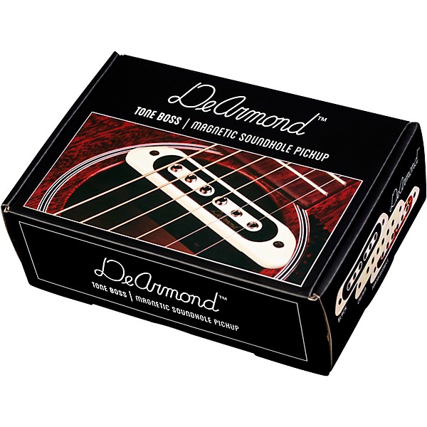 DeArmond Tone Boss Passive Humbucking Acoustic Guitar Soundhole Pickup Cream/Tortoise/Black