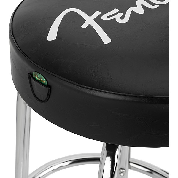 Fender Spaghetti Logo Pick Pouch Barstool 30 in. Black