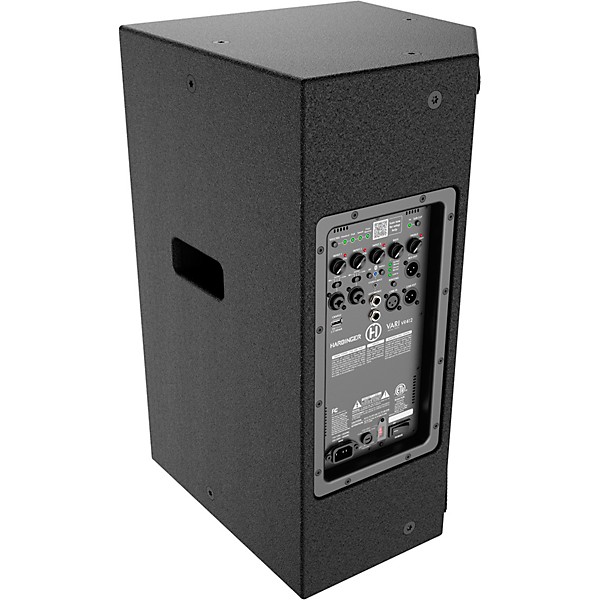 Harbinger VARI VR412 12" Powered 2-Way Loudspeaker With Wood Cabinet, Bluetooth, DSP and Tote Bag
