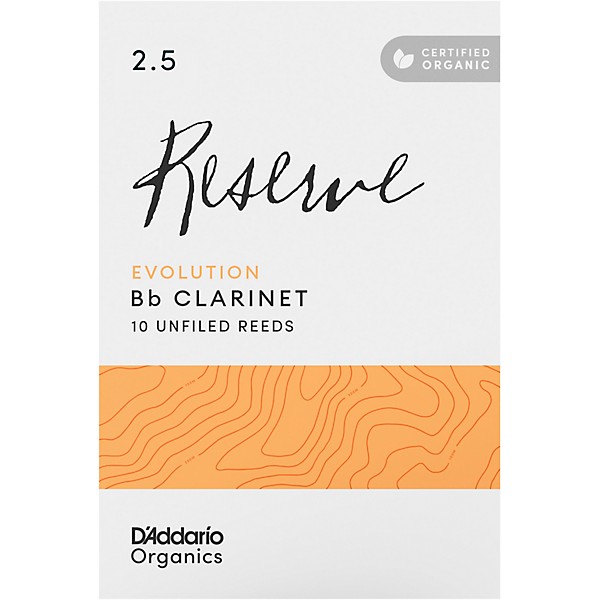 D'Addario Woodwinds Reserve Evolution, Bb Clarinet - Box of 10 2.5