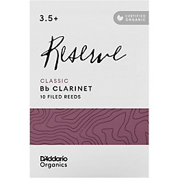 D'Addario Woodwinds Reserve Classic, Bb Clarinet Reed - Box of 10 3.5+