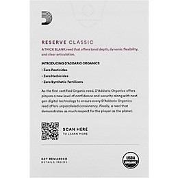 D'Addario Woodwinds Reserve Classic, Bb Clarinet Reed - Box of 10 3.5+