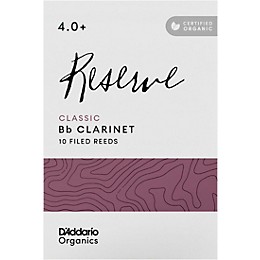 D'Addario Woodwinds Reserve Classic, Bb Clarinet Reed - Box of 10 4+