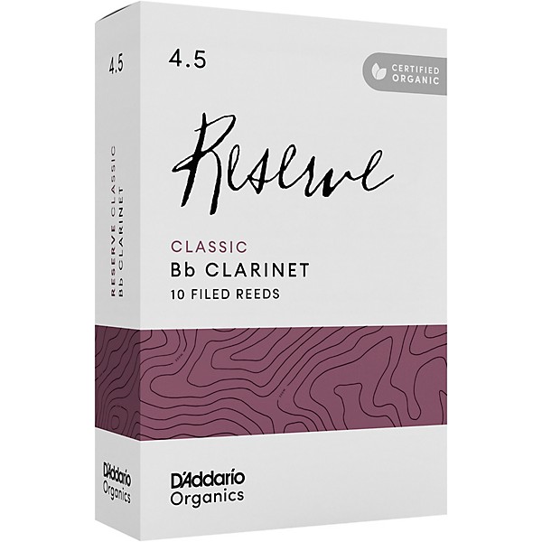 D'Addario Woodwinds Reserve Classic, Bb Clarinet Reed - Box of 10 4.5