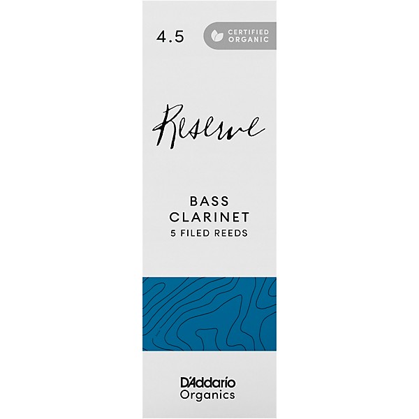 D'Addario Woodwinds Reserve, Bass Clarinet Reeds - Box of 5 4.5