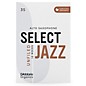 D'Addario Woodwinds Select Jazz Alto Saxophone Unfiled Organic Reeds Box of 10 3S thumbnail