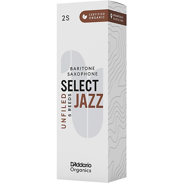 D'Addario Woodwinds Select Jazz, Baritone Saxophone - Unfiled,Box of 5 2S