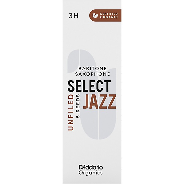 D'Addario Woodwinds Select Jazz, Baritone Saxophone - Unfiled,Box of 5 3H