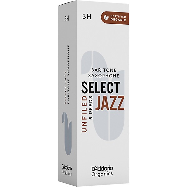 D'Addario Woodwinds Select Jazz, Baritone Saxophone - Unfiled,Box of 5 3H