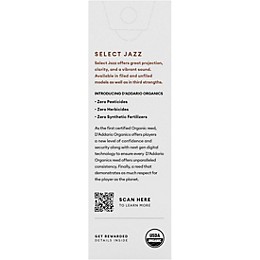 D'Addario Woodwinds Select Jazz, Baritone Saxophone - Unfiled,Box of 5 3M