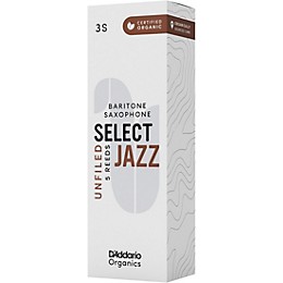 D'Addario Woodwinds Select Jazz, Baritone Saxophone - Unfiled,Box of 5 3S