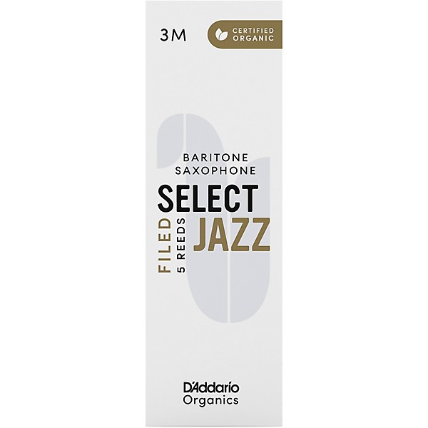 D'Addario Woodwinds Select Jazz, Baritone Saxophone - Filed,Box of 5 3M