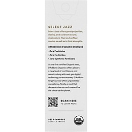 D'Addario Woodwinds Select Jazz, Baritone Saxophone - Filed,Box of 5 3M