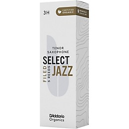 D'Addario Woodwinds Select Jazz, Tenor Saxophone Reeds - Filed,Box of 5 3H