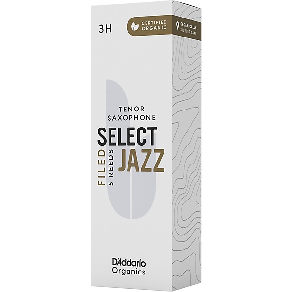 D'Addario Woodwinds Select Jazz, Tenor Saxophone Reeds - Filed,Box of 5 3H