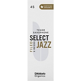 D'Addario Woodwinds Select Jazz, Tenor Saxophone Reeds - Filed,Box of 5 4S