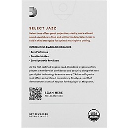 D'Addario Woodwinds Select Jazz, Soprano Saxophone - Unfiled,Box of 10 2S