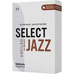 D'Addario Woodwinds Select Jazz, Soprano Saxophone - Unfiled,Box of 10 2S