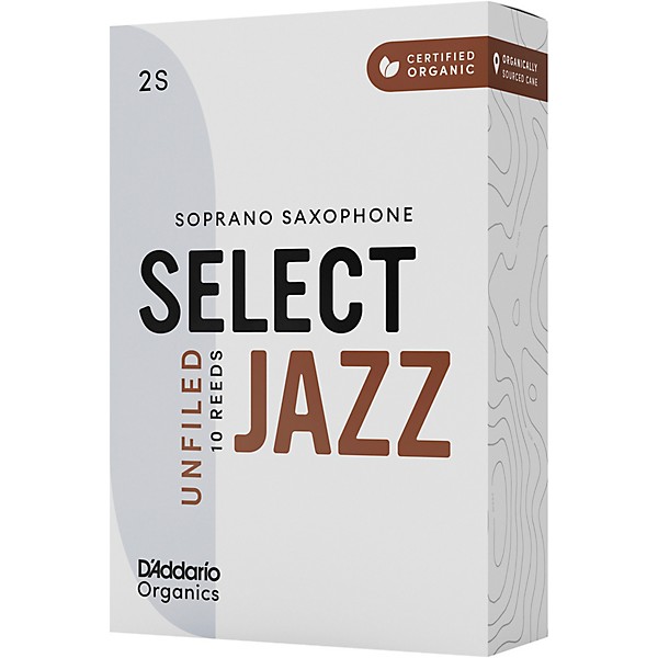 D'Addario Woodwinds Select Jazz, Soprano Saxophone - Unfiled,Box of 10 2S