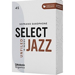 D'Addario Woodwinds Select Jazz, Soprano Saxophone - Unfiled,Box of 10 4S