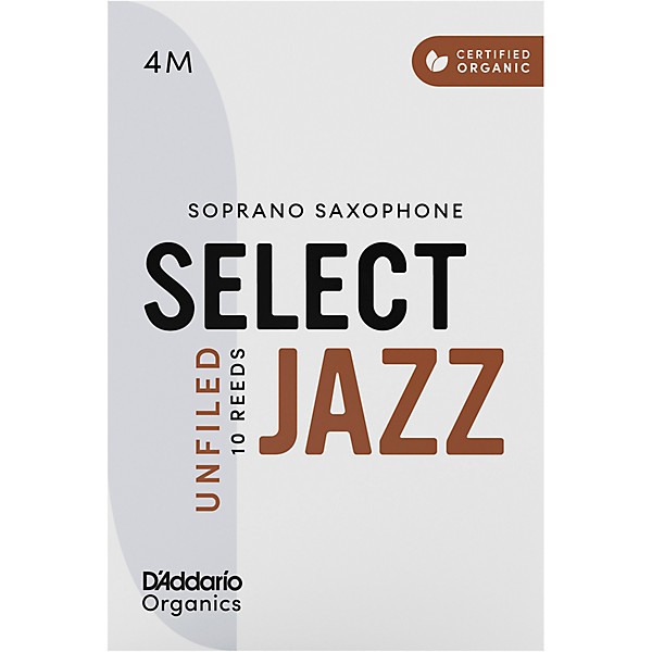 D'Addario Woodwinds Select Jazz, Soprano Saxophone - Unfiled,Box of 10 4M