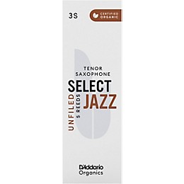 D'Addario Woodwinds Select Jazz, Tenor Saxophone Reeds - Unfiled,Box of 5 3S