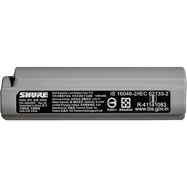 Shure SB904 Lithium-Ion Rechargeable Battery